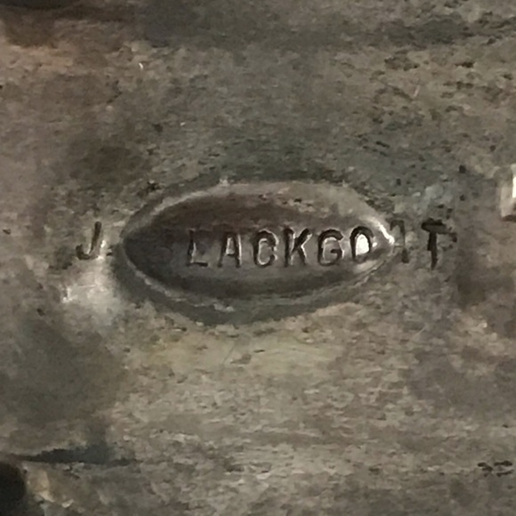 Leather Belt Signed Concho Navajo Buckle Jennie Blackgoat Genuine Silver Brown - Picture 15 of 16